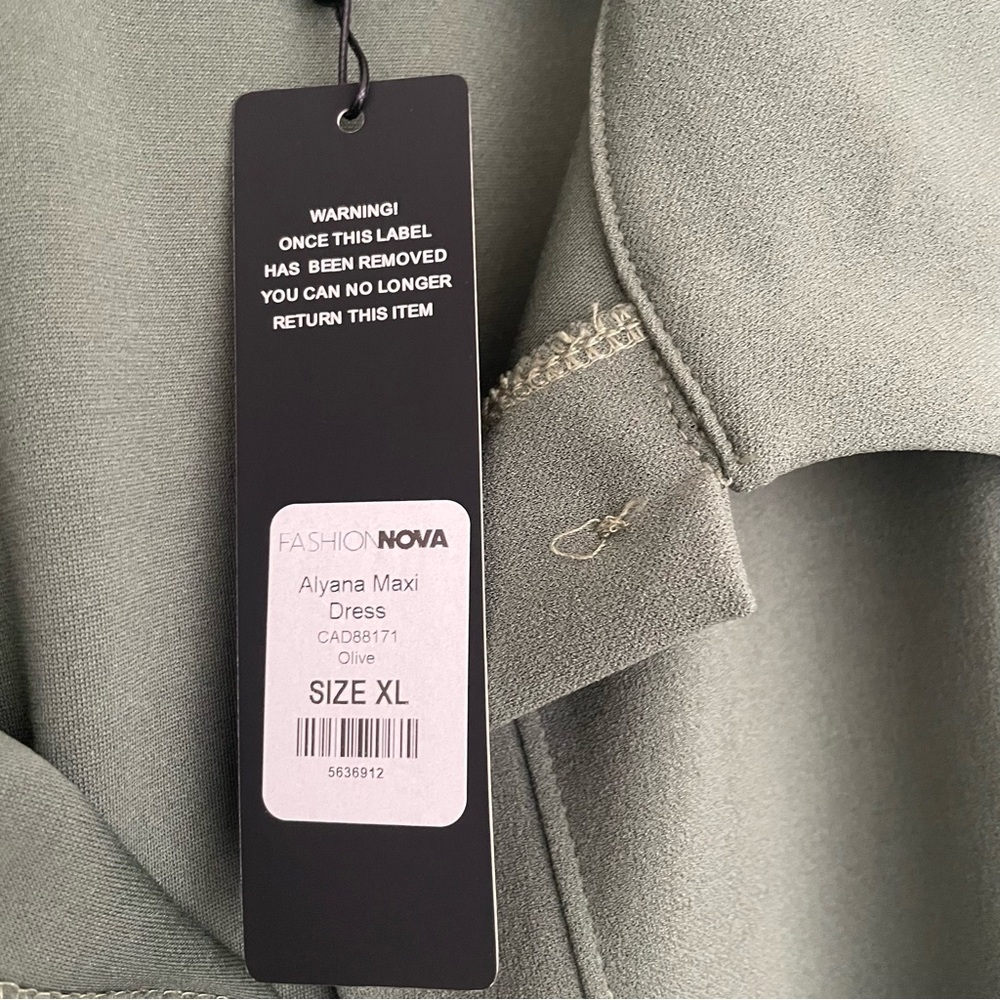 Fashion Nova Alyana Maxi Dress Green XL - Picture 6 of 7